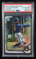 Jackson Chourio Signed 2022 Bowman Chrome Mega Box Prospects #BCP79 RC (PSA Authentic | Auto 10) at PristineAuction.com