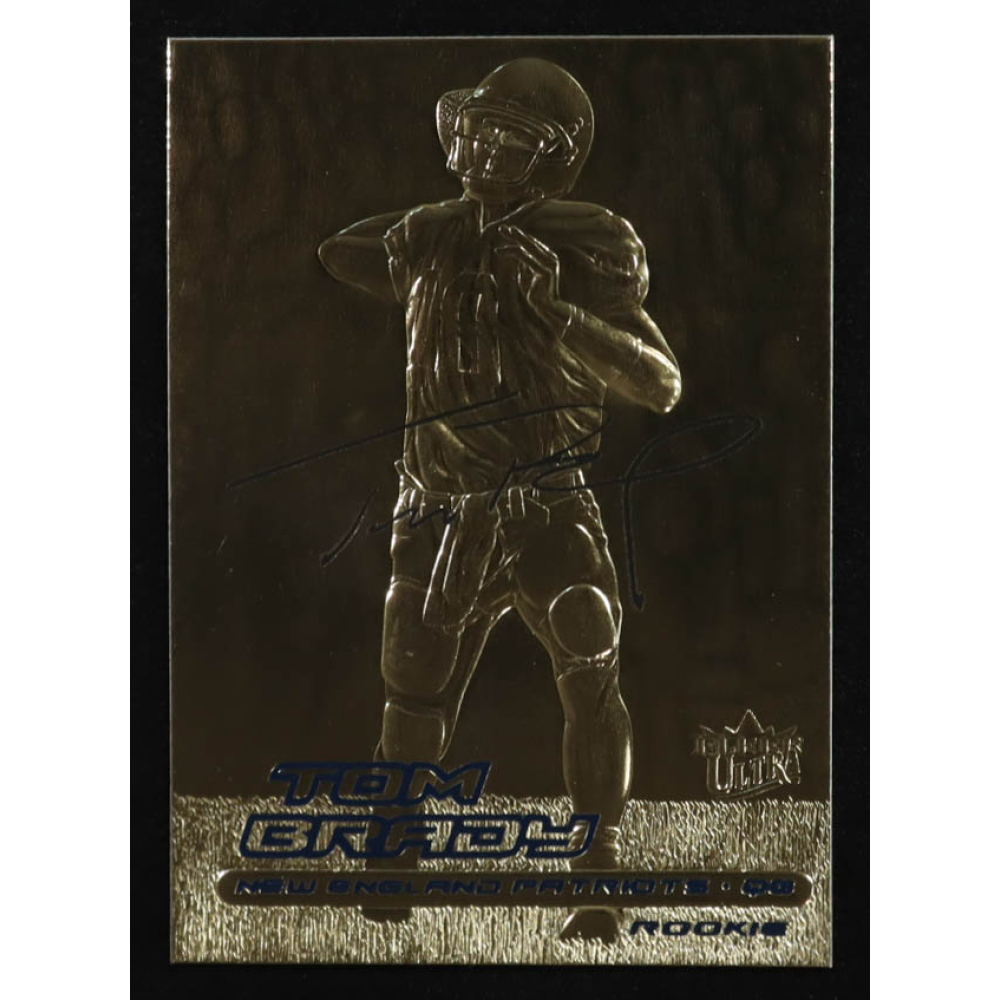 Tom Brady 2000 Fleer Ultra 23KT Gold Black Metallic Signature Series #NNO RC at PristineAuction.com