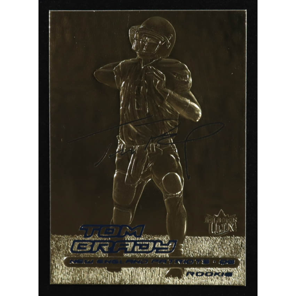 Tom Brady 2000 Fleer Ultra 23KT Gold Black Metallic Signature Series #NNO RC at PristineAuction.com