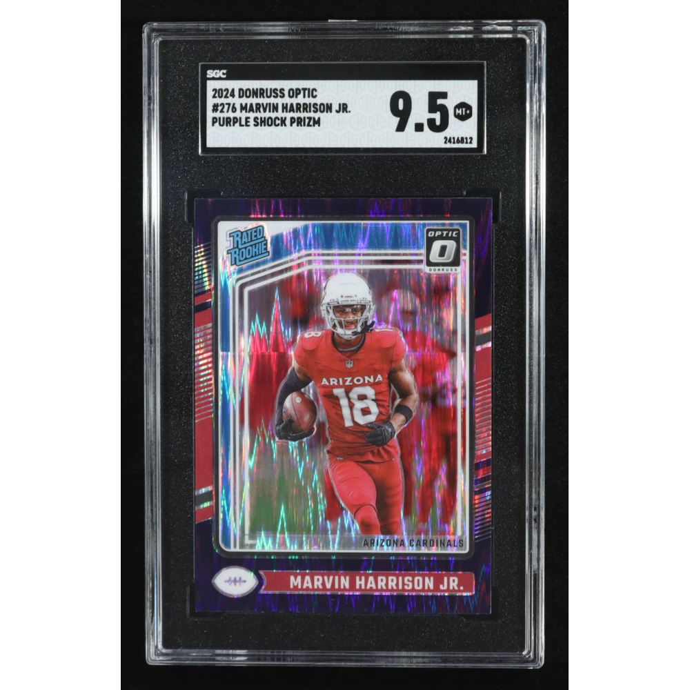 Marvin Harrison Jr. 2024 Donruss Optic Purple Shock #276 RR RC (SGC 9.5) at PristineAuction.com Marvin Harrison Jr. 2024 Donruss Optic Purple Shock #276 RR RC (SGC 9.5) at PristineAuction.com