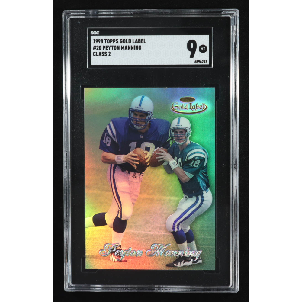 Peyton Manning 1998 Topps Gold Label Class 2 #20 RC (SGC 9) at PristineAuction.com