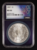 1887 Morgan Silver Dollar - TraderBea Label (NGC MS66) at PristineAuction.com