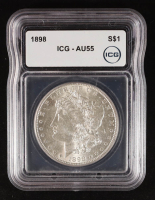 1898 Morgan Silver Dollar (ICG AU55) at PristineAuction.com