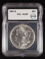1881-S Morgan Silver Dollar (ICG AU55) at PristineAuction.com