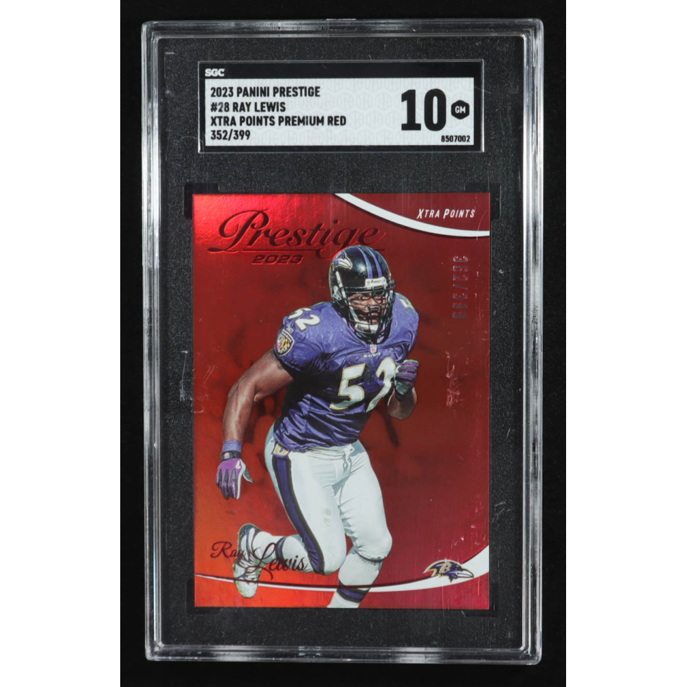 Ray Lewis 2023 Prestige Xtra Points Premium Red #28 #352/399 (SGC 10) at PristineAuction.com