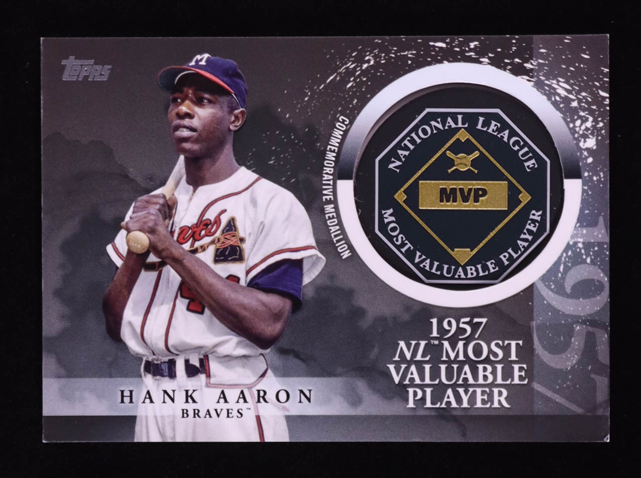 Hank Aaron 2023 Topps Update MVP Medallions #MVPHA at PristineAuction.com Hank Aaron 2023 Topps Update MVP Medallions #MVPHA at PristineAuction.com
