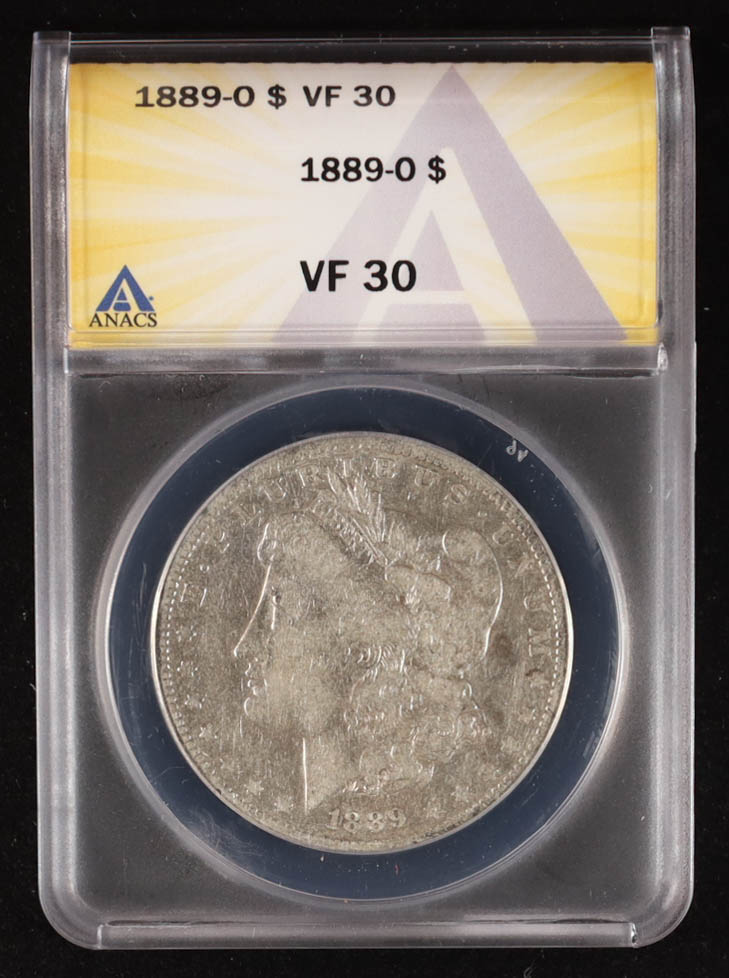 1889-O Morgan Silver Dollar (ANACS VF30) at PristineAuction.com 1889-O Morgan Silver Dollar (ANACS VF30) at PristineAuction.com