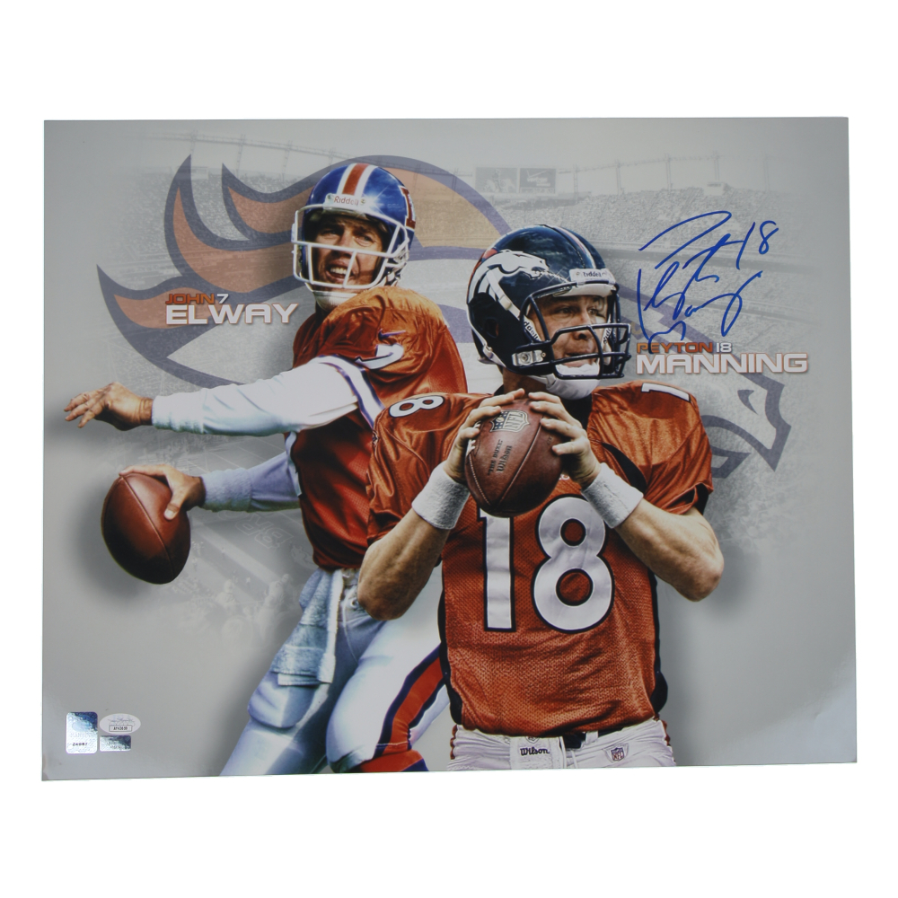 Peyton Manning Signed Broncos 16x20 Photo (JSA & Mounted Memories) at PristineAuction.com