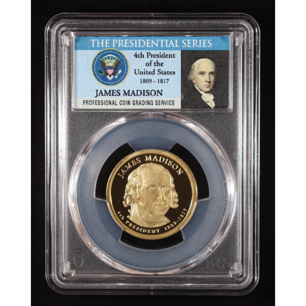 2007-S U.S. Presidential Proof $1 Coin - James Madison 4th President (PCGS PR69DCAM) at PristineAuction.com
