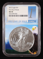 2022 American Silver Eagle, First Day of Issue - Bald Eagle Core (NGC MS70) at PristineAuction.com