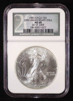 1993 American Silver Eagle, 20th Anniversary Collection - #28/2005 (NGC MS68) at PristineAuction.com