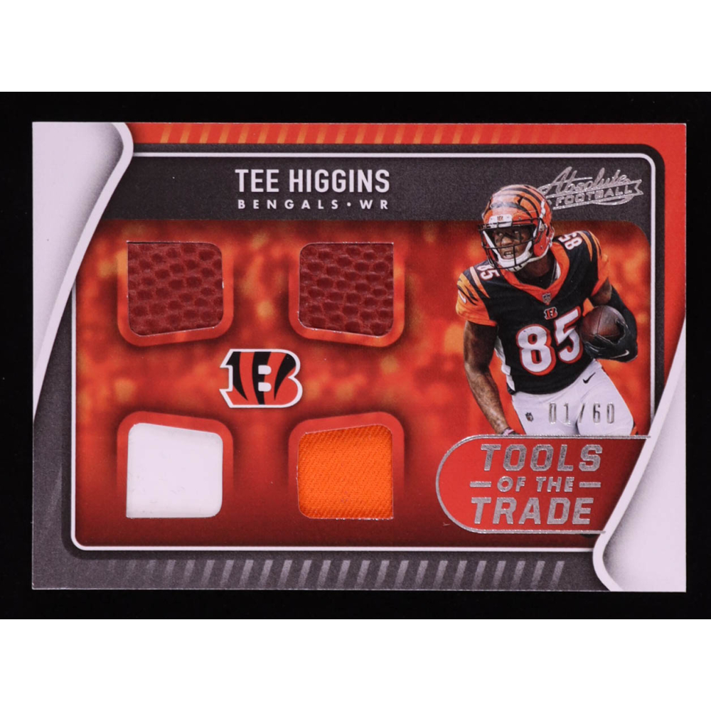 Tee Higgins 2021 Absolute Tools of the Trade Quad Materials #9 #01/60 at PristineAuction.com