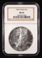 1992 American Silver Eagle (NGC MS69) at PristineAuction.com