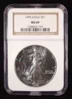 1990 American Silver Eagle (NGC MS69) at PristineAuction.com