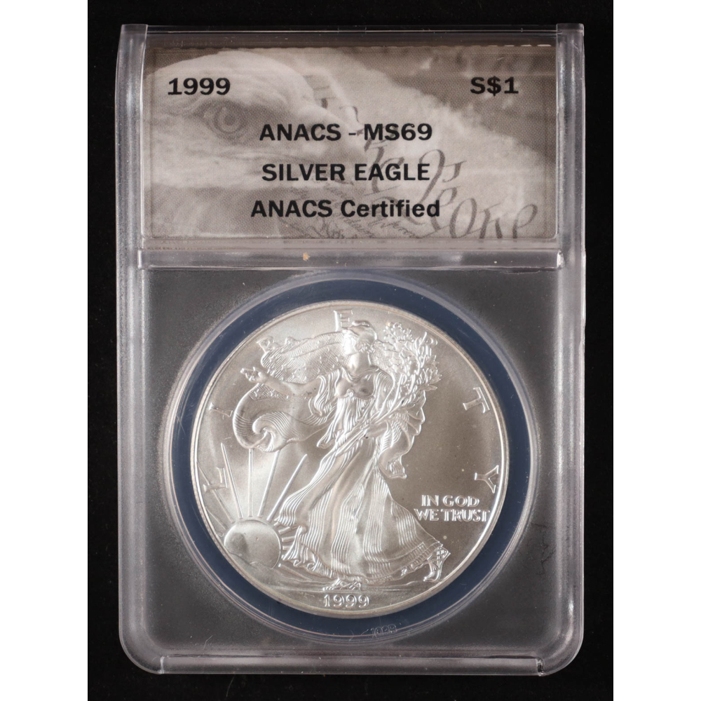 1999 American Silver Eagle (ANACS MS69) at PristineAuction.com