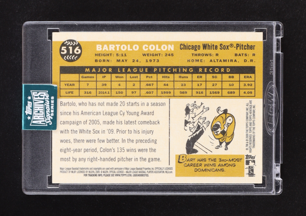 Bartolo Colon 2024 Topps Archives Signature Series Retired #TBA #30/51 at PristineAuction.com Bartolo Colon 2024 Topps Archives Signature Series Retired #TBA #30/51 at PristineAuction.com