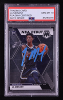 Ja Morant Signed 2019-20 Panini Mosaic Silver #274 RC (PSA | Auto Grade PSA 10) at PristineAuction.com