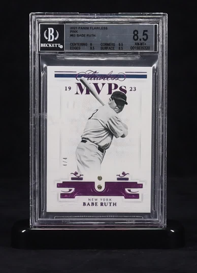 Babe Ruth 2021 Panini Flawless Pink #63 #4/4 (BGS 8.5) at PristineAuction.com