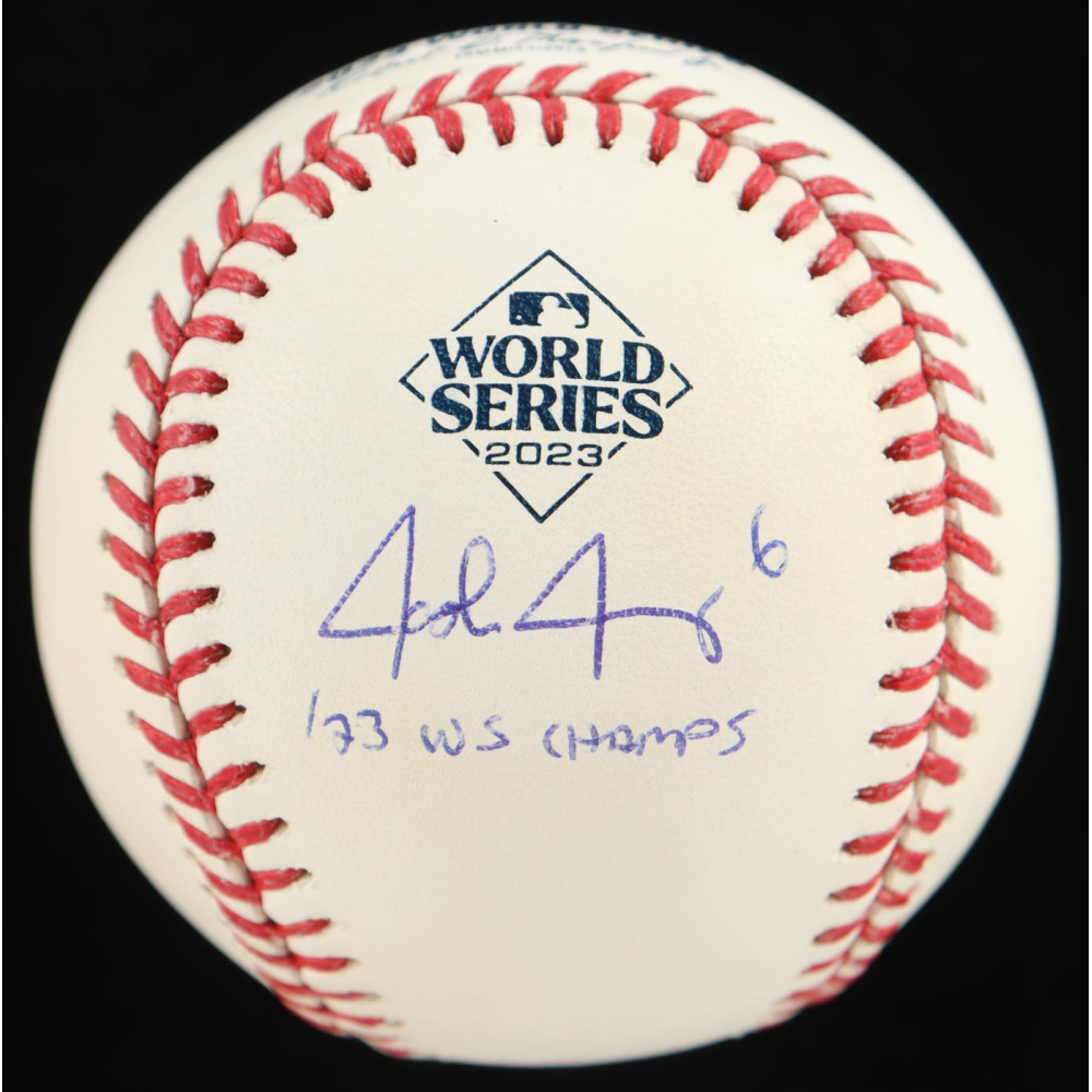 Josh Jung Signed 2023 World Series Baseball Inscribed "'23 WS Champs" (Beckett) at PristineAuction.com