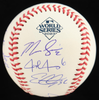 2023 World Series Baseball Signed by (12) with Evan Carter, Josh Jung, Bruce Bochy, Josh Sborz (Beckett) at PristineAuction.com