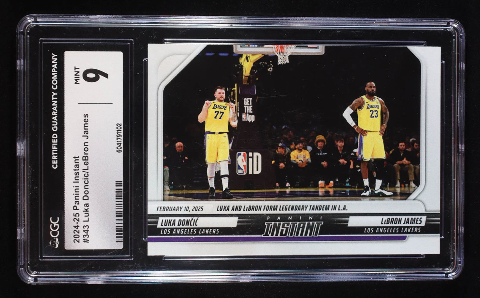 Luka Doncic | LeBron James 2024-25 Panini Instant #343 (CGC 9) at PristineAuction.com Luka Doncic | LeBron James 2024-25 Panini Instant #343 (CGC 9) at PristineAuction.com