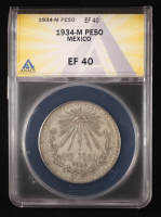 1934-Mo Mexico Silver Peso (ANACS EF40) at PristineAuction.com