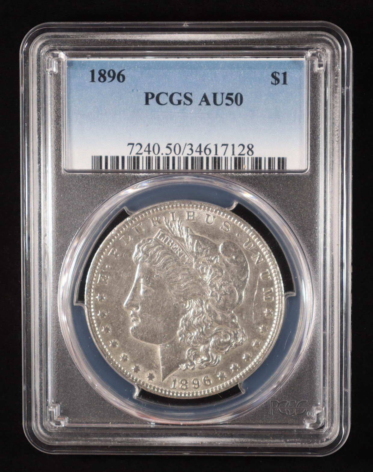 1896 Morgan Silver Dollar (PCGS AU50) at PristineAuction.com 1896 Morgan Silver Dollar (PCGS AU50) at PristineAuction.com