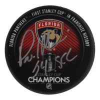 Paul Maurice Signed Panthers Logo Hockey Puck Inscribed "24 SCC" (JSA) at PristineAuction.com
