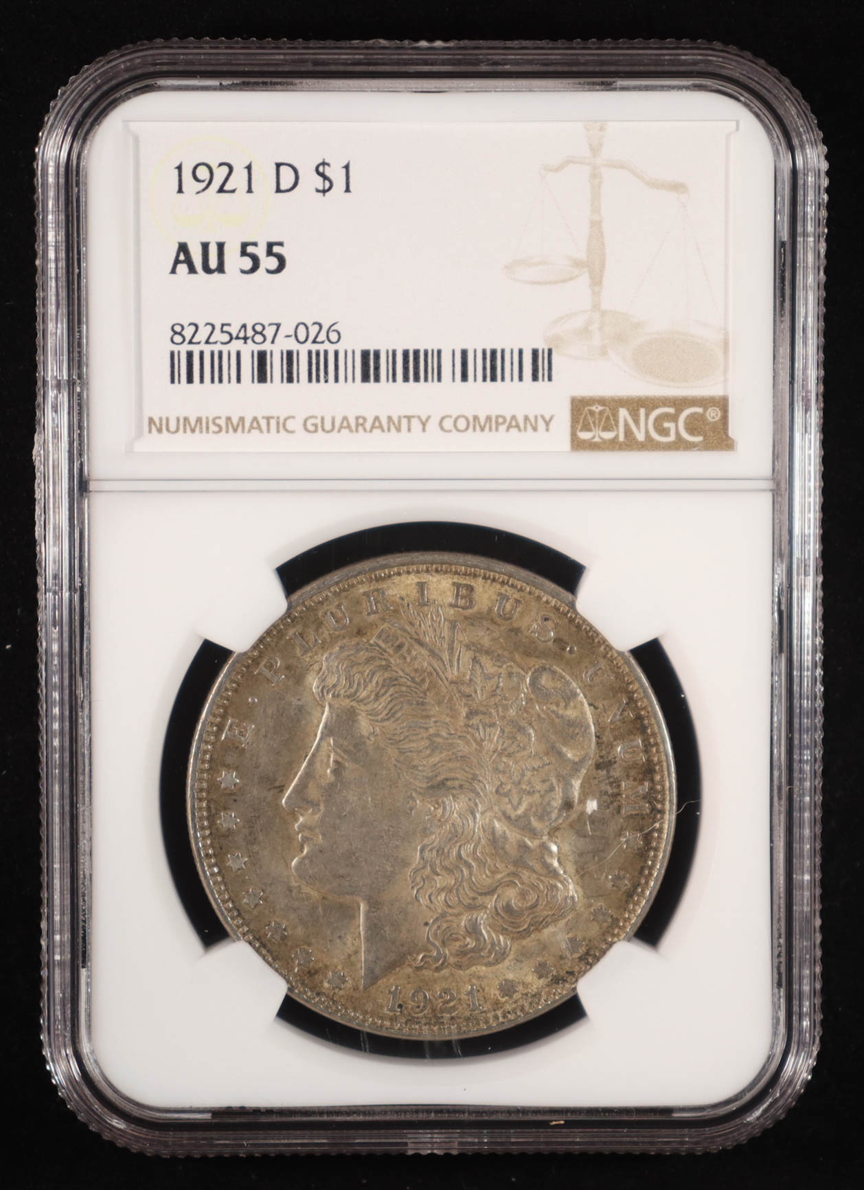 1921-D Morgan Silver Dollar (NGC AU55) at PristineAuction.com 1921-D Morgan Silver Dollar (NGC AU55) at PristineAuction.com
