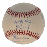 OML Baseball Signed & Inscribed By (9) with Whitey Herzog, Ozzie Smith, Jim Kaat, Bruce Sutter (JSA) at PristineAuction.com