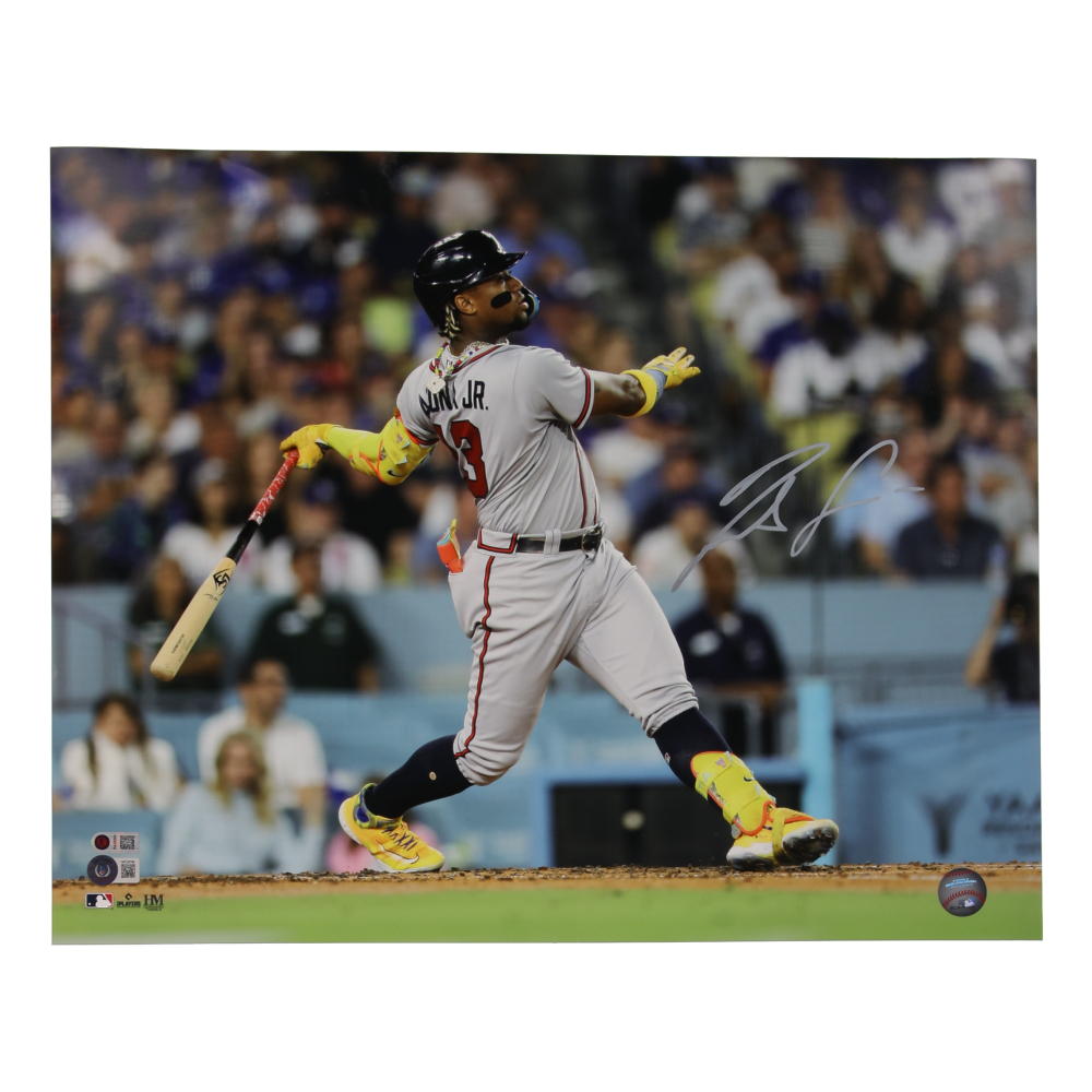 Ronald Acuna Signed Braves 16x20 Photo (Beckett & USA SM) at PristineAuction.com