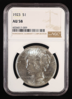 1923 Peace Silver Dollar (NGC AU58) at PristineAuction.com