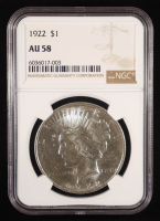 1922 Peace Silver Dollar (NGC AU58) at PristineAuction.com