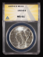1923-S Peace Silver Dollar (ANACS MS61) at PristineAuction.com