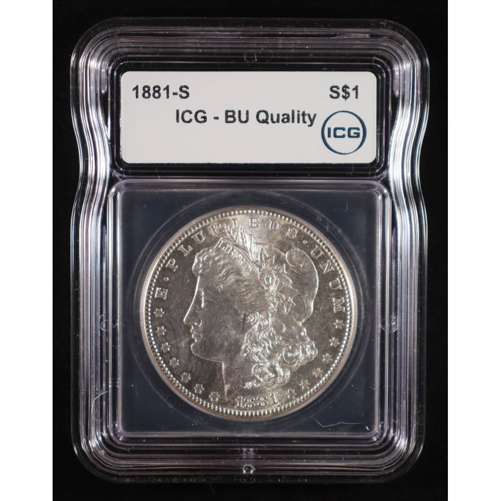 1881-S Morgan Silver Dollar (ICG BU Quality) at PristineAuction.com