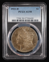 1921-D Morgan Silver Dollar (PCGS AU58) at PristineAuction.com