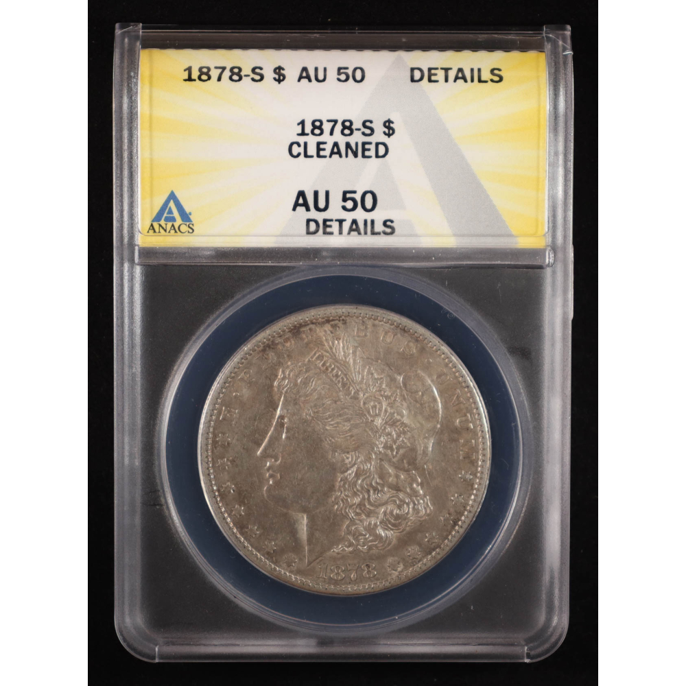 1878-S Morgan Silver Dollar (ANACS AU50) at PristineAuction.com