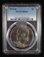 1974-D Eisenhower Silver Dollar (PCGS MS64) at PristineAuction.com