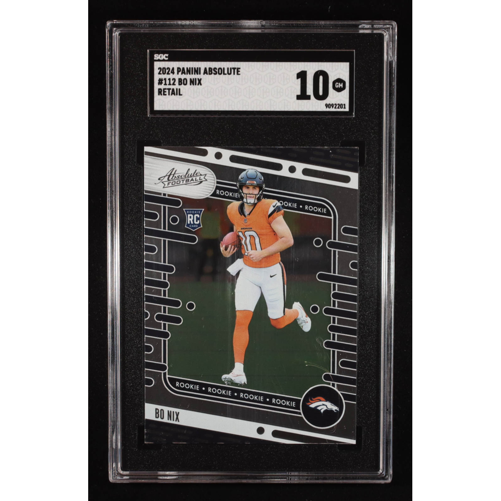 Bo Nix 2024 Absolute Retail #112 RC (SGC 10) at PristineAuction.com