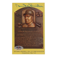 Duke Snider Signed Hall of Fame Plaque Postcard (PSA) at PristineAuction.com