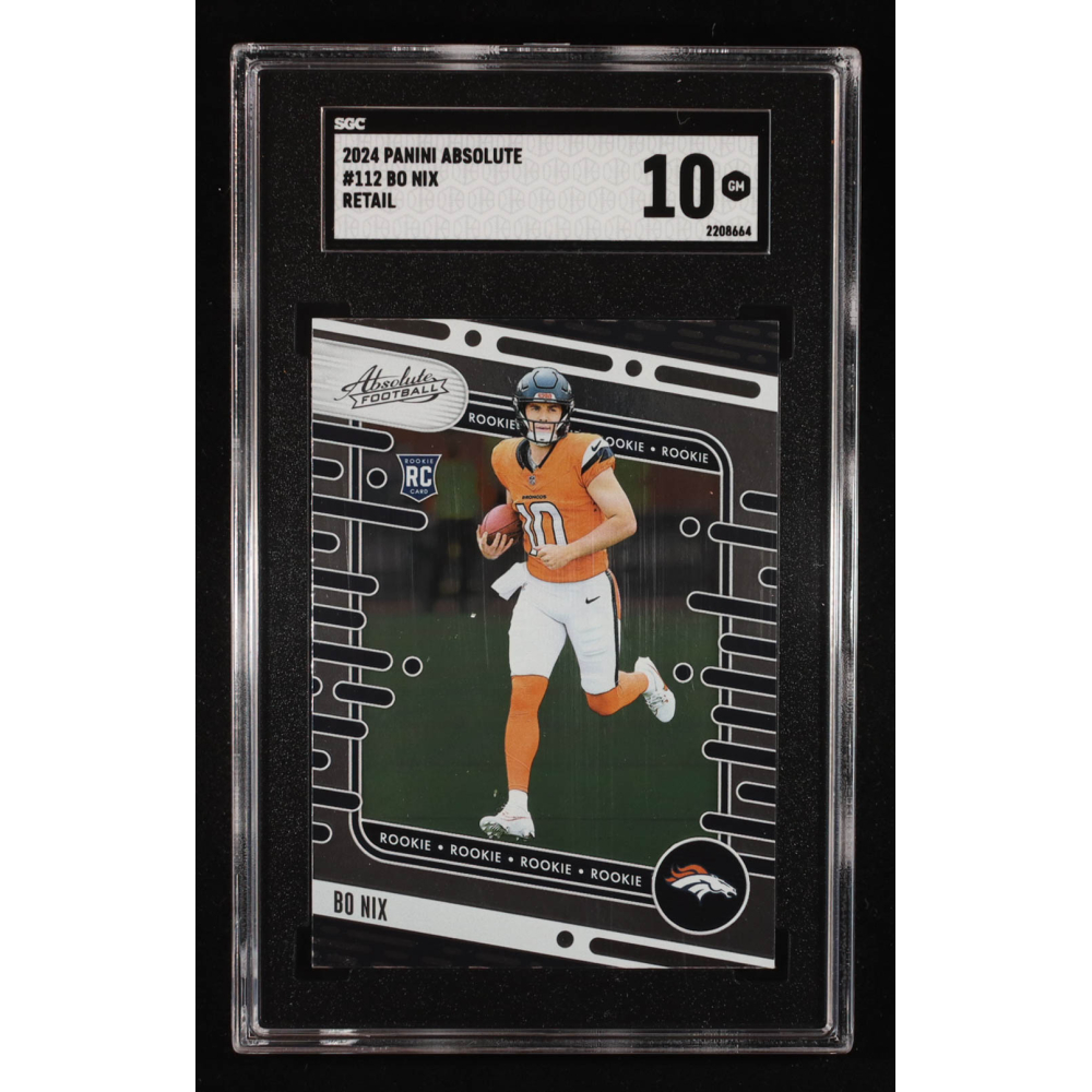 Bo Nix 2024 Absolute Retail #112 RC (SGC 10) at PristineAuction.com