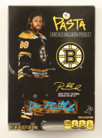 David Pastrnak Signed Bruins Collector's Edition 16oz. Macaroni Pasta Box (Pastrnak) at PristineAuction.com