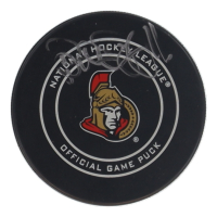 Daniel Alfredsson Signed Senators Logo Hockey Puck (Beckett) at PristineAuction.com