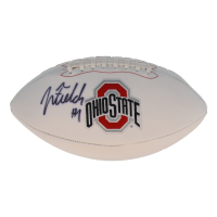 Justin Fields Signed Ohio State Buckeyes Logo Football (Beckett) at PristineAuction.com