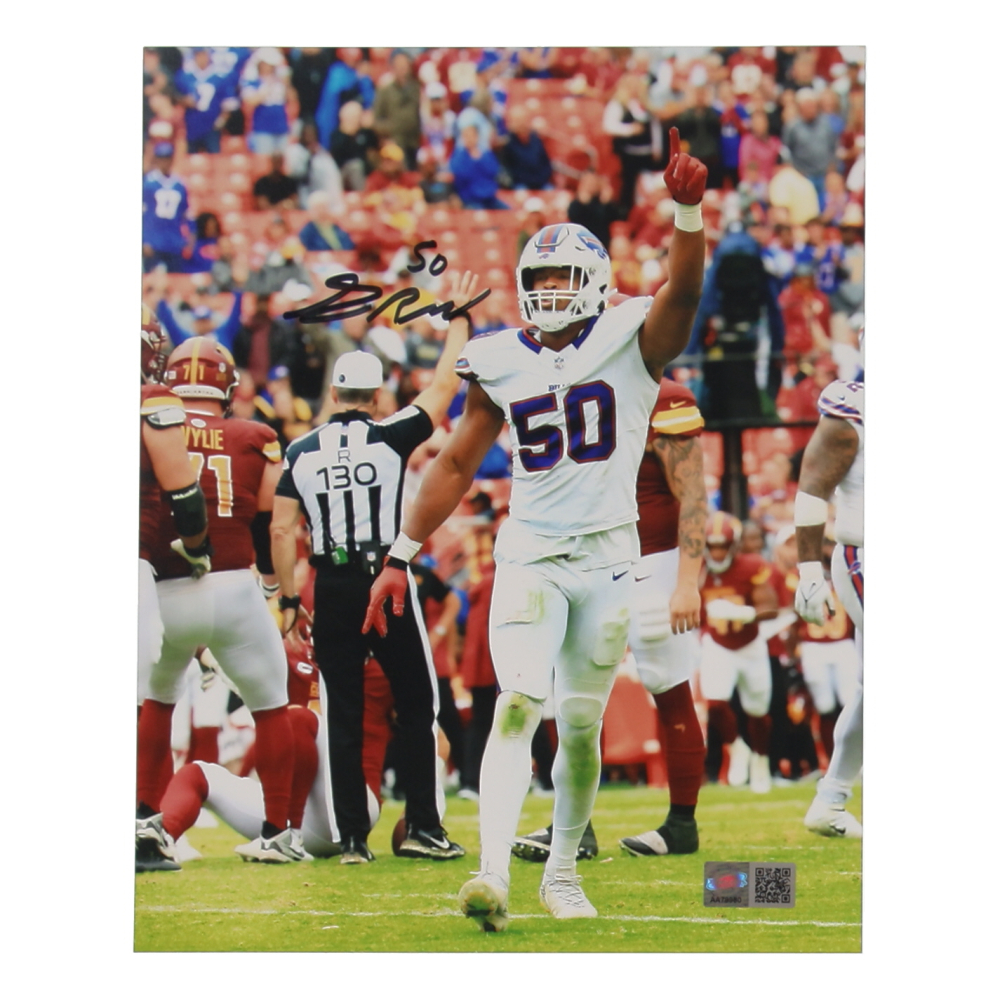 Greg Rousseau Signed Bills 8x10 Photo (TSE) at PristineAuction.com