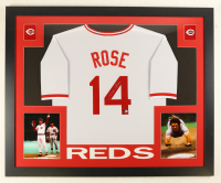 Pete Rose Signed Custom Framed Jersey Display (Beckett) at PristineAuction.com