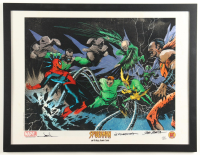 John Romita Sr., Jose Villarubia & Jae Lee Signed LE "Spider Man vs Sinister Six" Custom Framed Art Display (Beckett) at PristineAuction.com