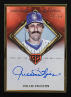 Rollie Fingers 2023 Topps Gilded Collection Gold Framed Hall of Famer Autographs Rose Gold #HAFARF #25/50 at PristineAuction.com