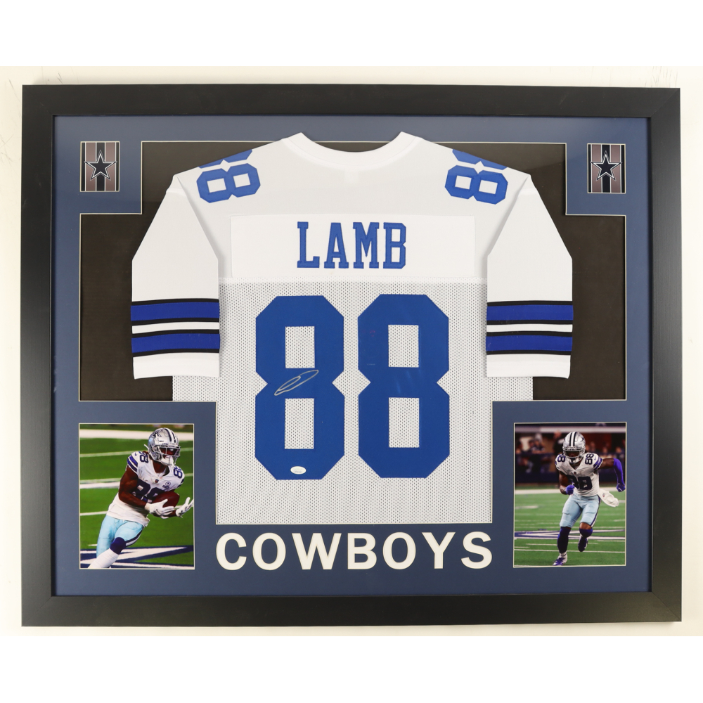 Ceedee Lamb Signed Custom Framed Jersey Display (JSA) at PristineAuction.com