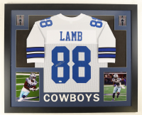 Ceedee Lamb Signed Custom Framed Jersey Display (JSA) at PristineAuction.com